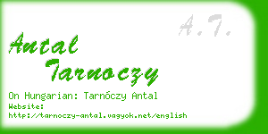 antal tarnoczy business card